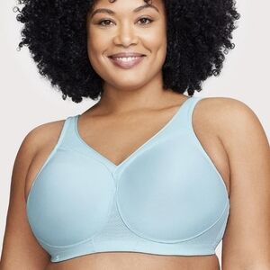 NEW Glamorise SPORT Sky Blue Bra 46DD Style 1006
